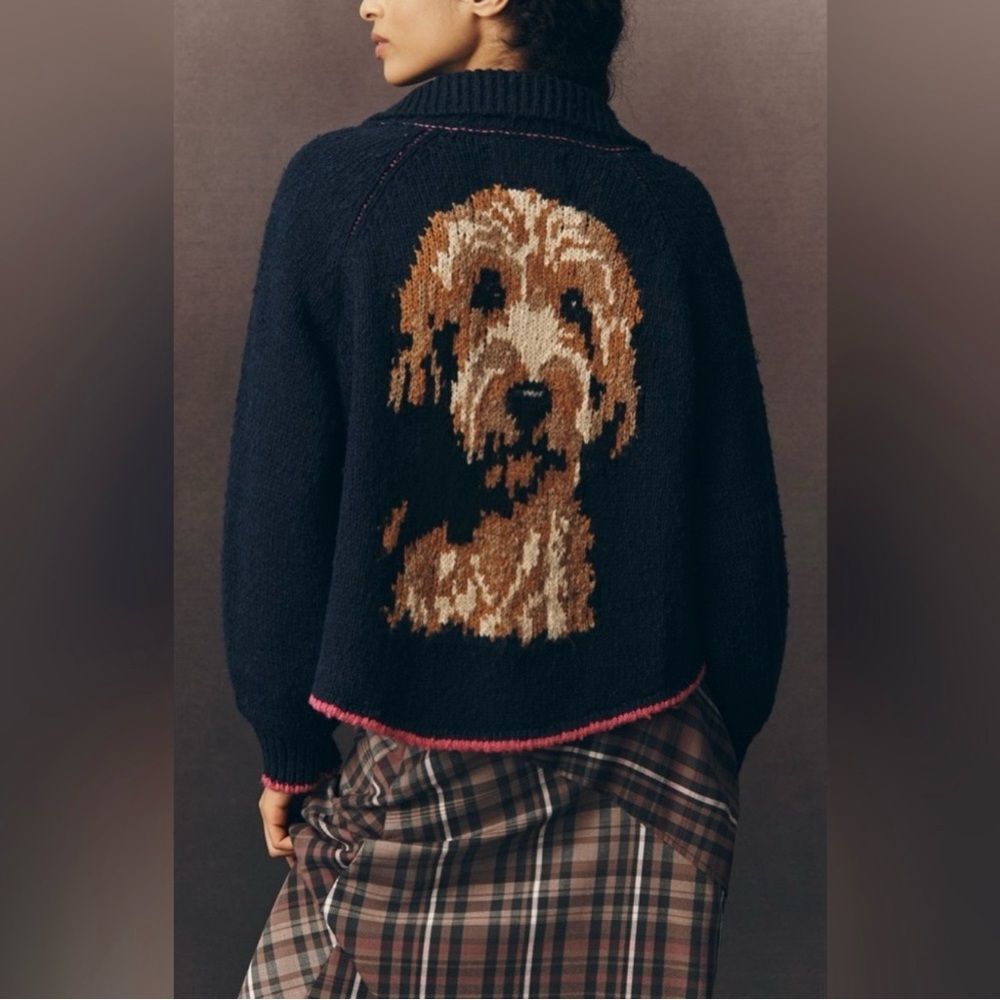 NWT Pilcro The Jesse Dog Icon Cardigan